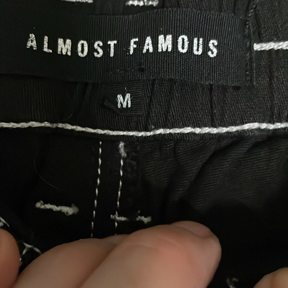 Almost famous wide leg cargo jeans with white contrast stitching - Picture 2 of 8